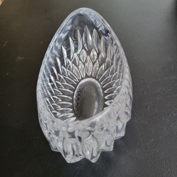 Vintage Gorham Canoe Shaped Heavy Crystal Bowl Candy Althea Pattern Hand Cut - Picture 5 of 10
